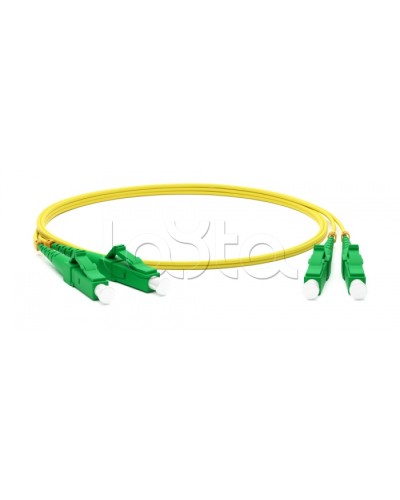 Патч-корд волоконно-оптический одномодовый SM 9/125 (OS2), LC/APC-LC/APC, duplex, LSZH, 1 м Hyperline FC-D2-9-LC/AR-LC/AR-H-1M-LSZH-YL во Владивостоке Патч-корды оптические Pintop.ru