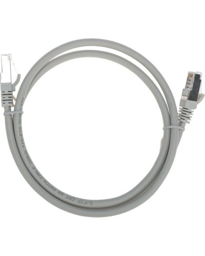 Патч-корд S/FTP, CAT 6A (10G), RJ45-RJ45, 28AWG, LSZH, серый, 1м REXANT 02-0390-1 во Владивостоке Патчкорды (медные) Pintop.ru