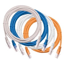 Шнур коммутационный NETLAN U/UTP 4 пары, Кат.5е (Класс D), 100МГц, 2хRJ45/8P8C, T568B, заливной, многожильный, BC (чистая медь), PVC нг(B), оранжевый, 3м, уп-ка 10шт. NETLAN EC-PC4UD55B-BC-PVC-030-OR-10