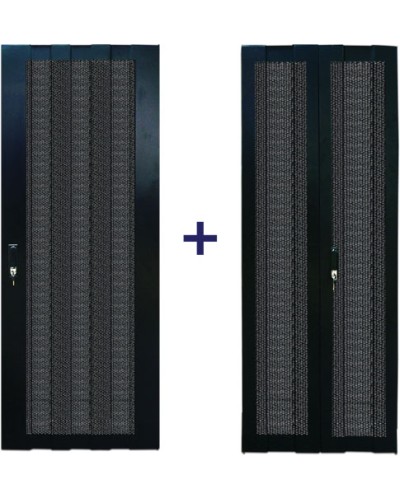 Комплект дверей 42U, 800 мм, черный, передняя - перфорированная, задняя - распашная перфорированна TWT TWT-CBB-DR42-8x-S-P1 во Владивостоке Аксессуары для стоек и шкафов Pintop.ru