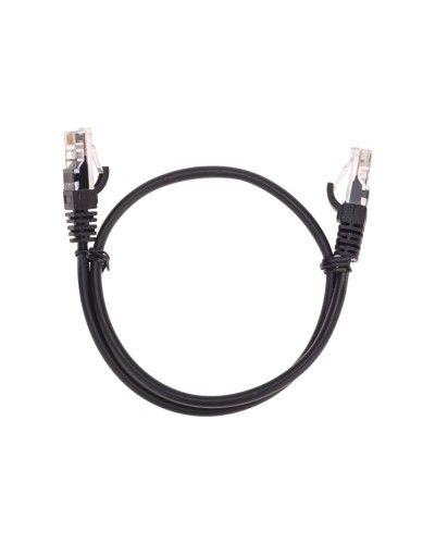 Патч-корд U/UTP, CAT 5e, RJ45-RJ45, 26AWG, LSZH, черный, 0,5м REXANT 02-0102-05 во Владивостоке Патчкорды (медные) Pintop.ru