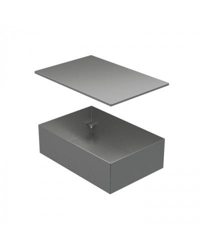 BOX/6-8 Металлическая коробка с крышкой для заливки в пол 249,6х167,6х75мм Экопласт (70161) во Владивостоке Распределительные коробки Pintop.ru
