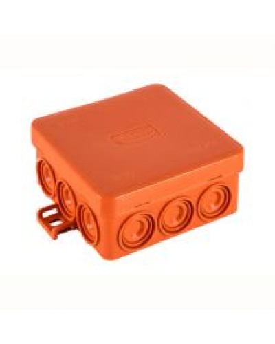 Экопласт JBL085 Коробка огн. E110, о/п 85х85х38мм, без галогена, 12 вых., IP55, цвет оранж. во Владивостоке Распределительные коробки Pintop.ru