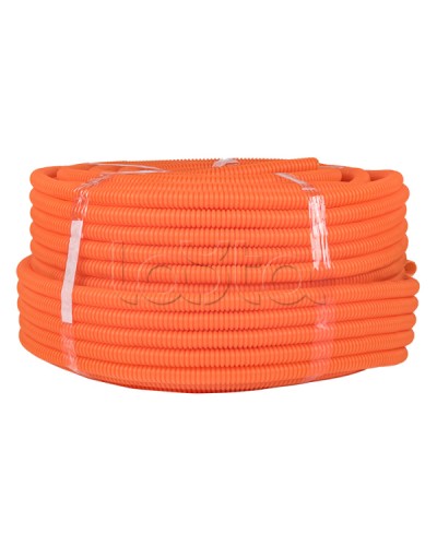 Труба гофр. ПНД тяжелая с протяжкой d20 мм (100 м) оранжевая EKF-Plast (tpnd-20-to) во Владивостоке Труба гофрированная Pintop.ru