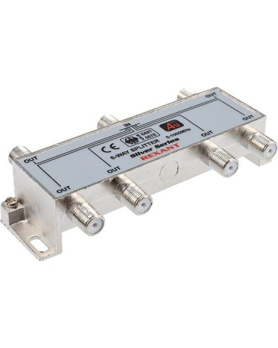 Делитель ТВх6 под F-разъем, 5-1000МГц, Silver (7 F-разъемов в комплекте) REXANT 05-6104 во Владивостоке Системы видеонаблюдения Pintop.ru