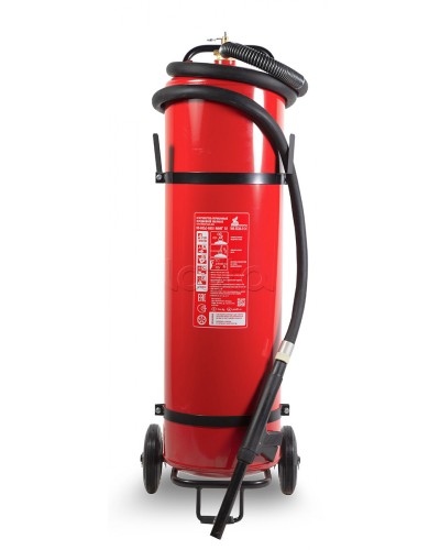 Огнетушитель ПОЖТЕХНИКА ОП-80(з) МИГ на тележке с перекрывным стволом, (баллон 100л., ОТВ-80кг) во Владивостоке Огнетушители Pintop.ru