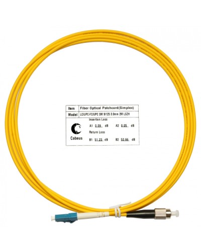 Шнур оптический simplex LC-FC 9/125 sm 2м LSZH Cabeus FOP(s)-9-LC-FC-2m во Владивостоке Патч-корды оптические Pintop.ru