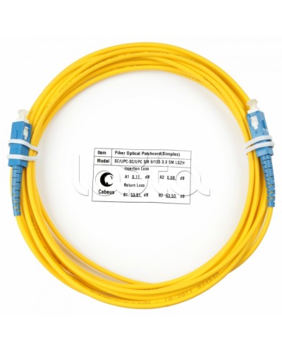 Шнур оптический simplex SC-SC 9/125 SM 5 м LSZH Cabeus FOP(s)-9-SC-SC-5M во Владивостоке Патч-корды оптические Pintop.ru