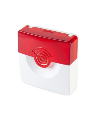 Оповещатель светозвуковой Рубеж ОПОП 124-7 12В (корпус бело/красный) во Владивостоке Оповещатели Pintop.ru