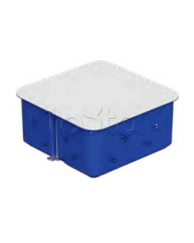 Коробка распределительная c/п. с крышкой, 100х100х50мм, IP30 цвет синий (1шт) Экопласт (44656-1) во Владивостоке Распределительные коробки Pintop.ru