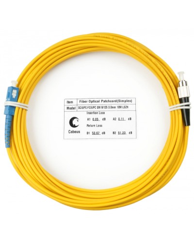 Шнур оптический simplex SC-FC 9/125 sm 15м LSZH Cabeus FOP(s)-9-SC-FC-15m во Владивостоке Патч-корды оптические Pintop.ru