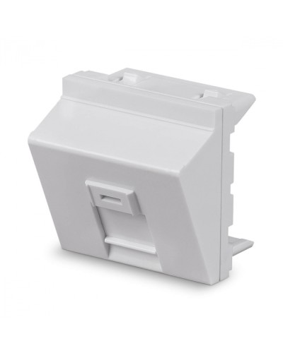 Вставка 45x45 (Mosaic) для 1 модуля формата Keystone Jack, угловая Cabeus (FP-A-45-1M) во Владивостоке Модули Keystone Pintop.ru