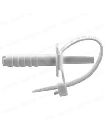 Стяжкa нейлоновая 150 x 8,0 мм, с дюбелем ø8 мм, белая (упак. 50 шт) REXANT (07-0176) во Владивостоке Стяжки-хомуты Pintop.ru