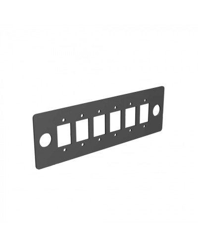 Сменная планка для оптических розеток 6 MPO/MTP Cabeus (FO-FP-6MPO-BK) во Владивостоке Кросс оптический Pintop.ru