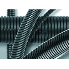 Труба ПА 6 гибкая гофр. д.29мм, ПВ-0, без протяжки, 50м, цвет тёмно-серый DKC 80029