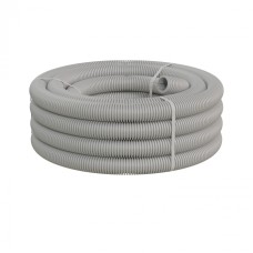 Труба ПНД-FRUF гофрир. легкая, с зондом, без галогена, трудногорючая, атмосферостойкая,цвет серый, диам. 50мм, (15м) Экопласт (20150HFR-UF)