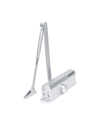 Доводчик NOTEDO DC-160 DA EN3-4, с задержкой закрывания, с рычажной тягой, (серебро) (RAL9006) во Владивостоке Доводчики Pintop.ru