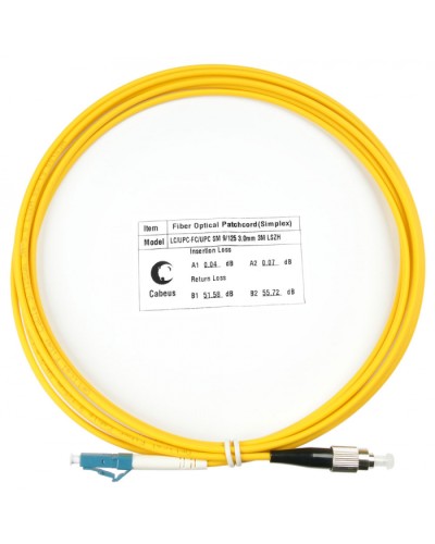 Шнур оптический simplex LC-FC 9/125 SM 3 м LSZH Cabeus FOP(s)-9-LC-FC-3M во Владивостоке Патч-корды оптические Pintop.ru