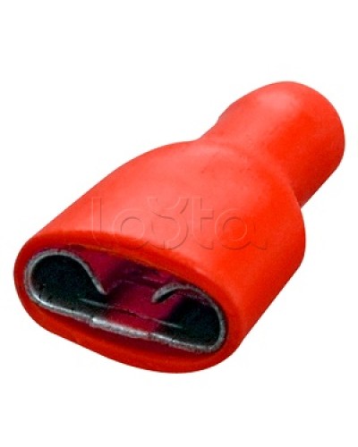 Клемма плоская полностью изолированная 0.5-1.5 мм² (КППИ гнездо - 6.6мм) (100шт/уп) REXANT 08-0612 во Владивостоке Клеммные колодки Pintop.ru