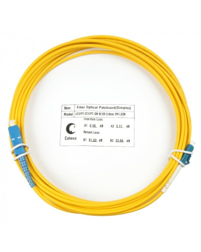 Шнур оптический simplex LC-SC 9/125 sm 25м LSZH Cabeus FOP(s)-9-LC-SC-25m во Владивостоке Патч-корды оптические Pintop.ru