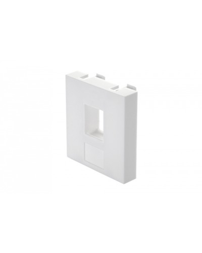 Адаптер 45 × 45 мм для 1 мультимедиа-модуля Keystone без шторки, белый Eurolan (16B-45-11WT) во Владивостоке Модули Keystone Pintop.ru