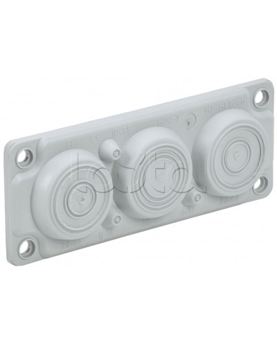 TITAN Ввод кабельный мембр. 6 отв. d=6-59мм IP65 серый IEK (TI-00D-MC-006-65) во Владивостоке Аксессуары для стоек и шкафов Pintop.ru