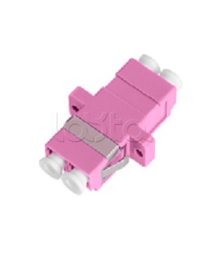 Адаптер NIKOMAX волоконно-оптический, соединительный, многомодовый, стандарта OM4, LC/UPC-LC/UPC, двойной, пластиковый, без шторки, с фланцами, маджента, уп-ка 2шт. NIKOMAX (NMF-OA2M4-FN-LCU-LCU-MG-2) во Владивостоке Проходные адаптеры и розетки оптические 