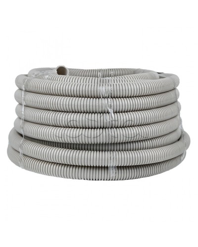 Труба гофр. ПВХ с протяжкой d32 мм (25 м) серая EKF-Plast (tg-z-32-25) во Владивостоке Труба гофрированная Pintop.ru