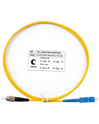 Шнур оптический simplex SC-FC 9/125 SM 1 м LSZH во Владивостоке Патч-корды оптические Pintop.ru
