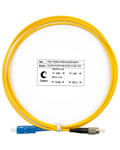 Шнур оптический simplex SC-FC 9/125 SM 2 м LSZH во Владивостоке Патч-корды оптические Pintop.ru