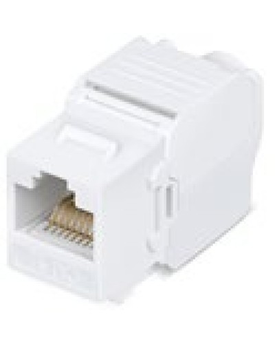 Вставка Keystone Jack RJ-45(8P8C), категория 6, 110 IDC, угол заделки 180 градусов, без инструмента (Toolless), белая во Владивостоке Модули Keystone Pintop.ru