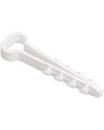 Дюбель-хомут 5-10 белый, прямоугольный (100шт/уп) PROCONNECT 07-4611 во Владивостоке Стяжки-хомуты Pintop.ru