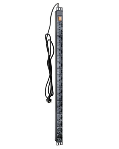 Блок распределения питания базовый вертикальный Eurolan (60A-62-01-18BL) во Владивостоке Блоки розеток Pintop.ru