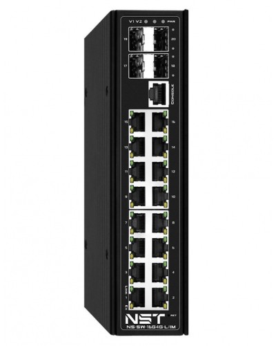NST NS-SW-16G4G-PL/IM Промышленный управляемый L2+ HiPoE коммутатор Gigabit Ethernet на 16 GE RJ45 PoE + 4 GE SFP порта во Владивостоке Коммутаторы Pintop.ru