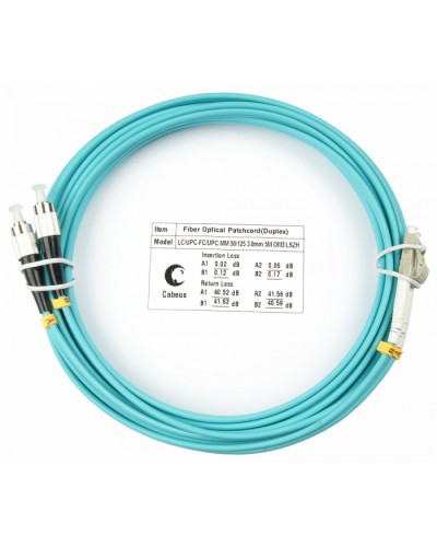 Шнур оптический duplex LC-FC 50/125 mm OM3 7м LSZH Cabeus FOP-50-LC-FC-7m во Владивостоке Патч-корды и пигтейлы Pintop.ru
