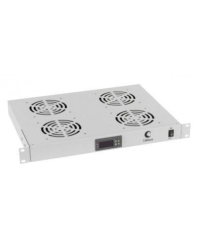 Панель вентиляционная с 4 вентиляторами с цифровым термодатчиком Cabeus JG03t во Владивостоке Вентиляторные модули Pintop.ru