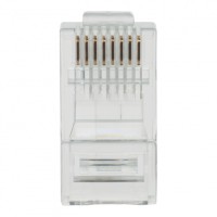 Коннектор (вилка) UTP кат.6 8P8C универсальная, 15U", 3 зубца, упак 100 шт Datarex DR-3003