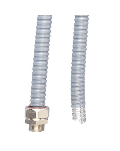 Металлорукав DN 26мм в ПВХ изоляции, Dвн 26,5 мм, Dнар 31,5, 25 м, цветчёрный DKC 6071R-027N во Владивостоке Металлорукав Pintop.ru