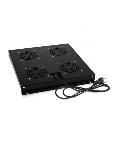 Модуль вентиляторный с 4-я вентиляторами, цвет черный (RAL 9004) Cabeus (TRAY-SC-120-BK) во Владивостоке Вентиляторные модули Pintop.ru