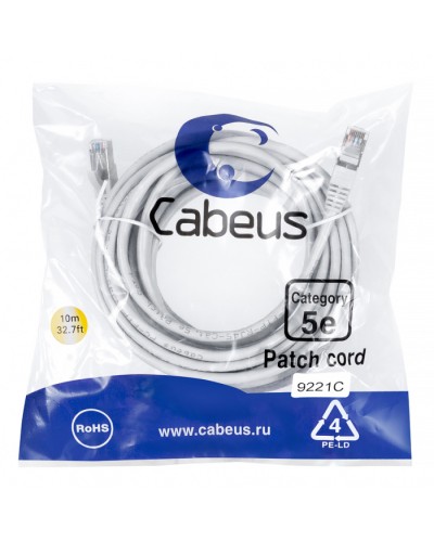 Патч-корд медный F/UTP кат.5е (15м) PVC (серый) Cabeus (PC-FTP-RJ45-Cat.5e-15m) во Владивостоке Патчкорды (медные) Pintop.ru