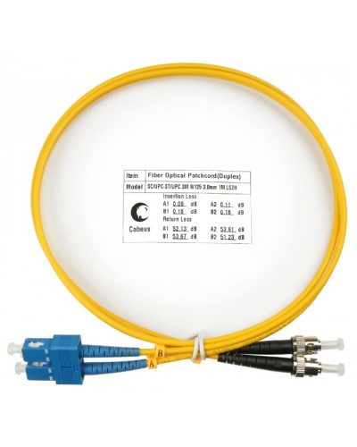 Шнур оптический duplex SC-ST 9/125 sm 1м LSZH Cabeus FOP(d)-9-SC-ST-1m во Владивостоке Патч-корды оптические Pintop.ru