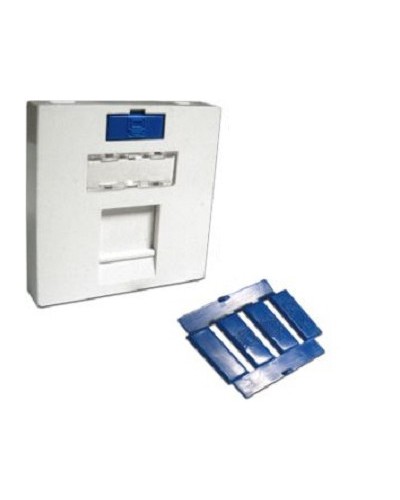 Вставка 45x45 на 1 кейстоун, угловая, со шторкой, маркировкой и иконками, белая LANMASTER LAN-SIP-23A-WH во Владивостоке Аксессуары для кабель-канала Pintop.ru