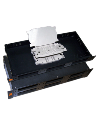 Кросс оптический 19 стоечный на 6 адаптерных панелей, 2U, с 4-мя сплайс-кассетами LANMASTER LAN-FOBM-RM-6P во Владивостоке Кросс оптический Pintop.ru