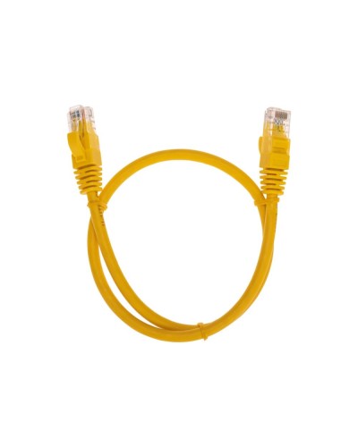 Патч-корд U/UTP, CAT 6, RJ45-RJ45, 26AWG, LSZH, желтый, 0,5м REXANT 02-0295-05 во Владивостоке Патчкорды (медные) Pintop.ru