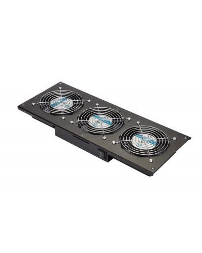 Eurolan Модуль вентиляторный потолочный, 3 вентилятора, термореле, 3 положения, черный (60A-90-11-30BL) во Владивостоке Вентиляторные модули Pintop.ru