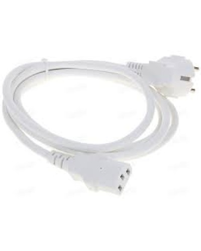 Шнур питания C13-Schuko угловая, 3х0.75, 220В, 10А, белый, 1 метр LANMASTER (LAN-PP13/SHA-1.0-WH) во Владивостоке Аксессуары для стоек и шкафов Pintop.ru