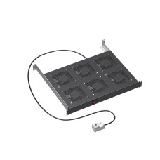 19" Вентиляторный модуль 6 вентиляторов с термостатом для 19" IT-корпусов STI/CQE, RAL9005 DKC (R519VSIT6FTB)
