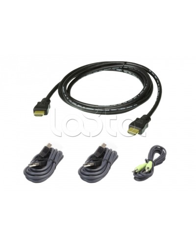 Комплект кабелей USB, HDMI для защищенного KVM-переключателя (1.8м) ATEN 2L-7D02UHX4 во Владивостоке Видеоусилители, Модуляторы, Делители Pintop.ru