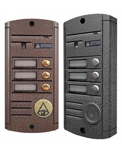 Видеопанель вызывная накладная на 3 абонента Activision AVP453 (PAL, медь) во Владивостоке Вызывные видеопанели малоабонентные Pintop.ru