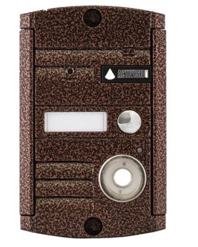 Видеопанель вызывная накладная цветная на 1 абонента Activision AVP-451 (PAL, медь) во Владивостоке Вызывные видеопанели малоабонентные Pintop.ru